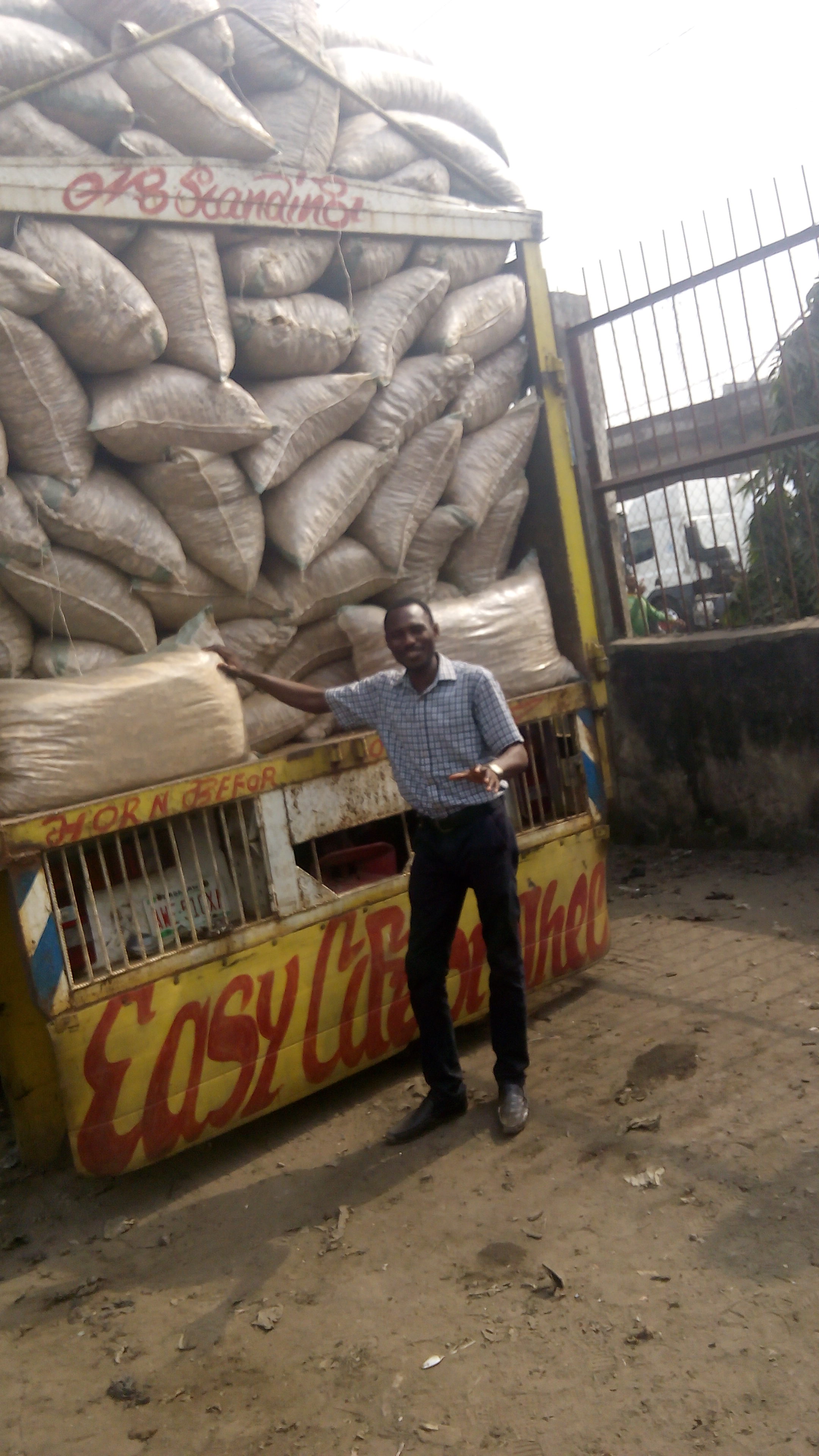 Dried Ginger Slices in Truck